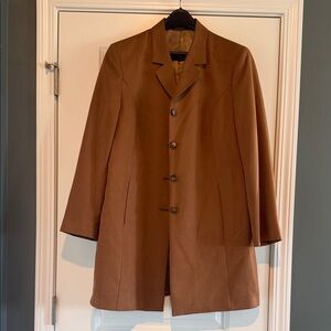 Norm Thompson Brown Women's Single-Breasted Blazer Coat